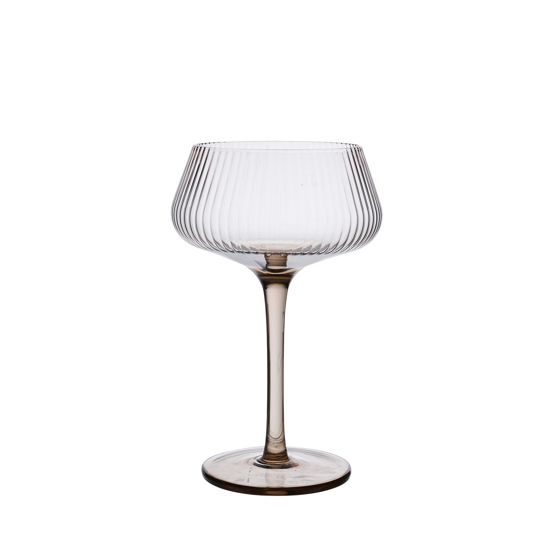 Ribbed Champagner-Glas